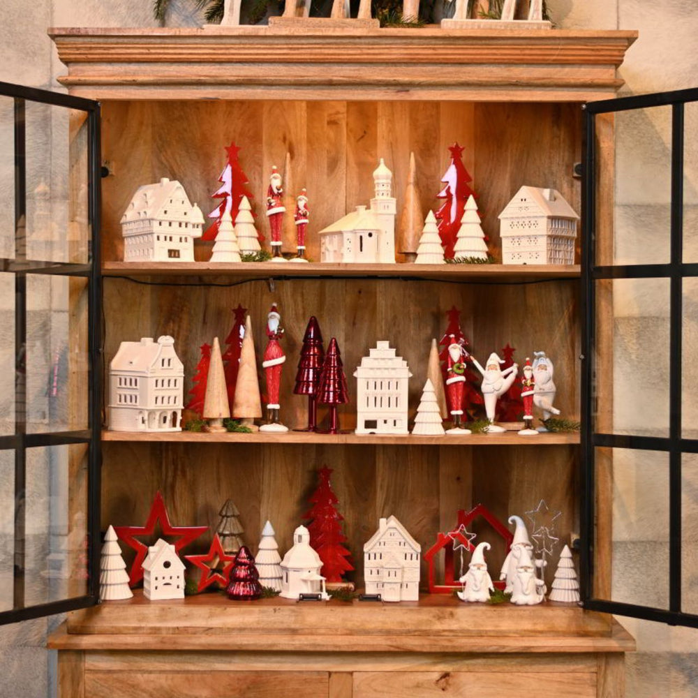 Lichthaus Kirche Wasserburg aus Porzellan in Weiß