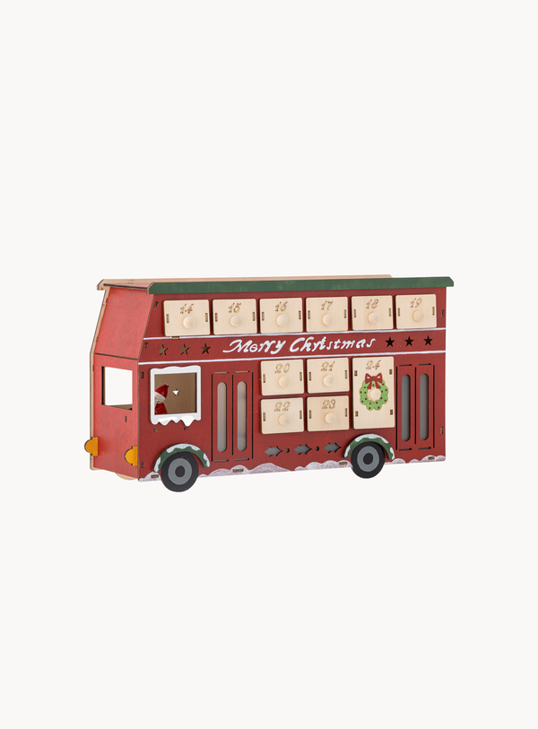 Adventskalender mit Licht in Rot