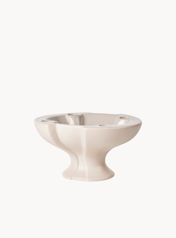 Kerzenleuchter aus Keramik in Grey Sand