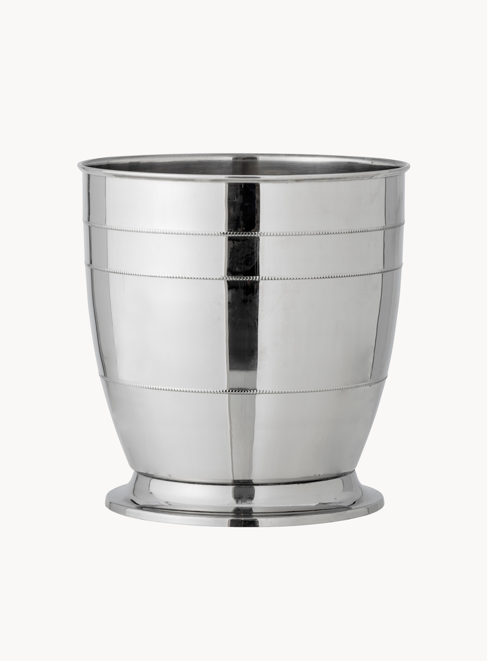 Silberner Weinkühler aus Edelstahl