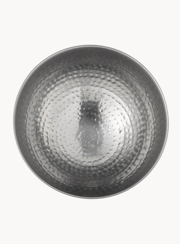 Silberne Champagnerschale aus Edelstahl