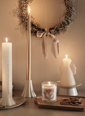 Duftkerze Merry Christmas aus Sojawachs in Weiß