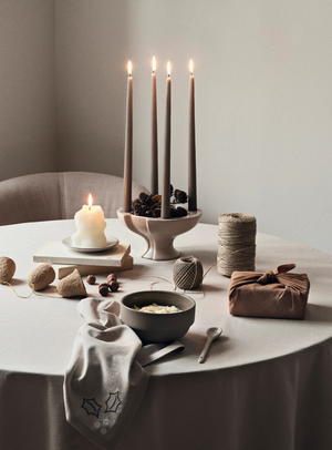 Kerzenleuchter aus Keramik in Grey Sand