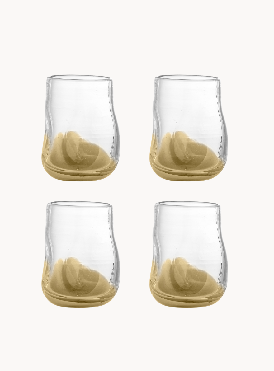 Ballard Trinkgläser mit goldfarbenem Farbverlauf (4er-Set)