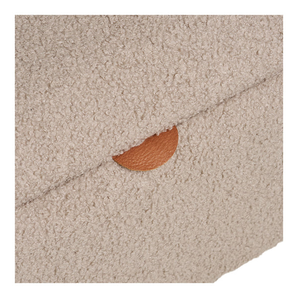 Harlow Bank mit Stauraum in Bouclé Beige