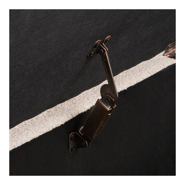 Harlow Bank mit Stauraum in Bouclé Beige