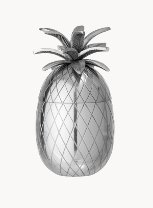Eiskübel in Ananasform in Silber
