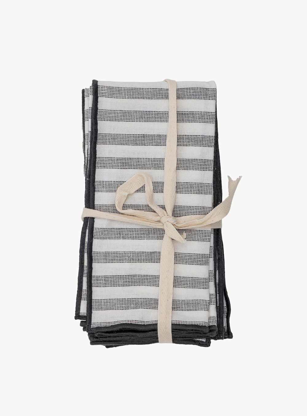 Baumwoll-Servietten mit nordischem Muster (4er-Set)