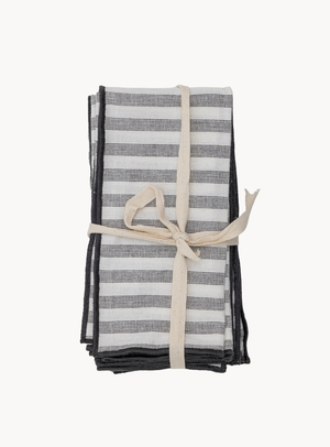 Baumwoll-Servietten mit nordischem Muster (4er-Set)