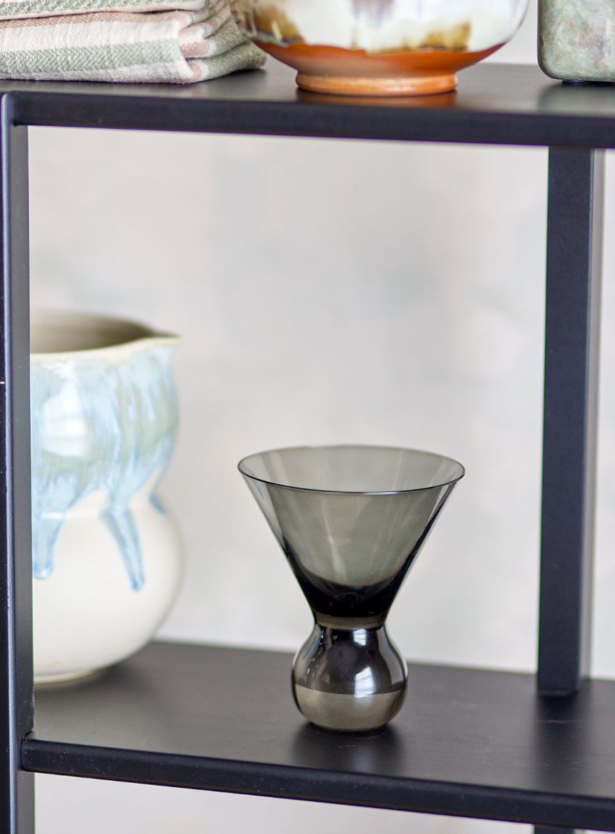 Graue Cocktailgläser aus Glas (4er-Set)