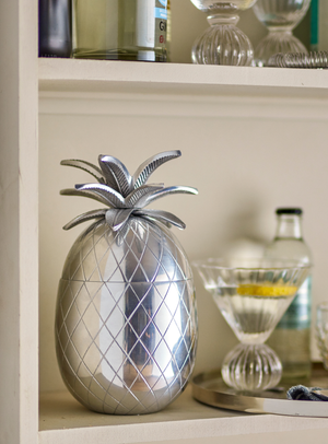 Eiskübel in Ananasform in Silber