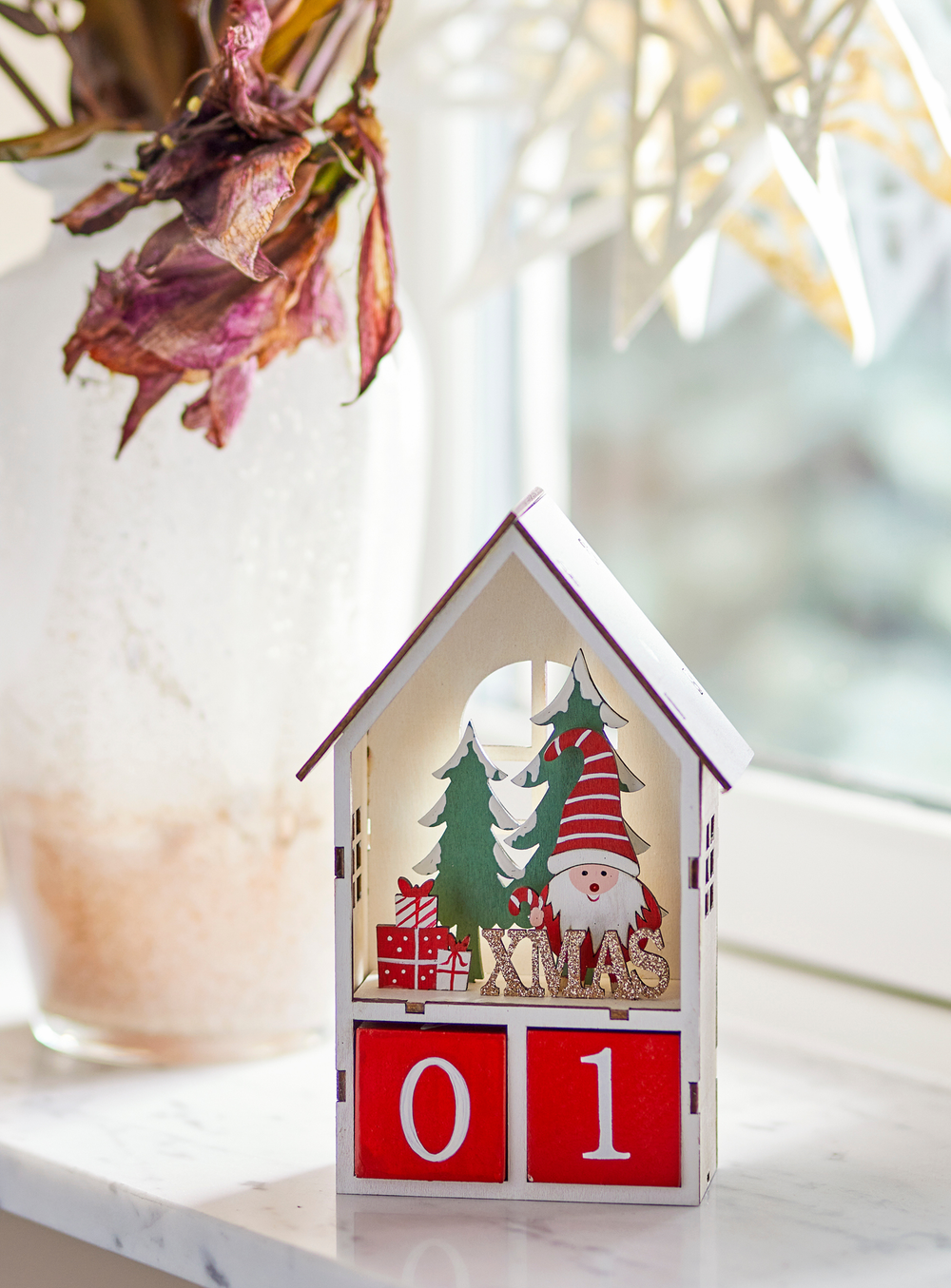 Edmund Adventskalender-Haus in rot