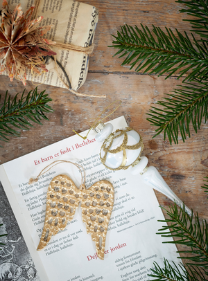 Star Ornament in natur aus Papier im 9er Set