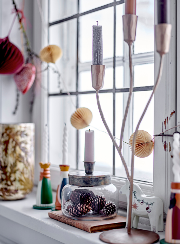 Heiligen Drei Könige Kerzenhalter in bunt aus Buche