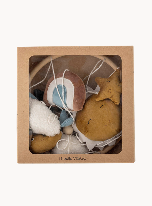 Mobile mit Sonne & Mond aus weichen Materialien