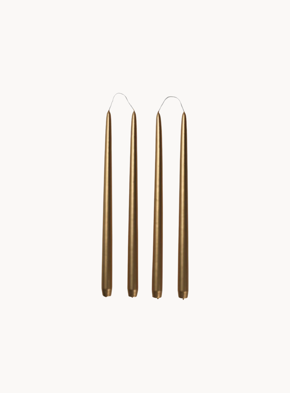 Stabkerze Smooth Glossy in Gold