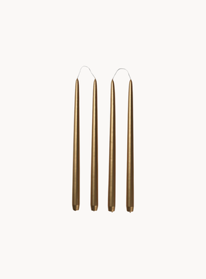 Stabkerze Smooth Glossy in Gold