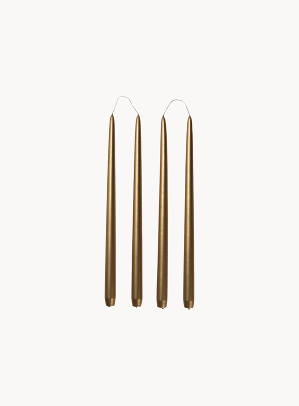 Stabkerze Smooth Glossy in Gold