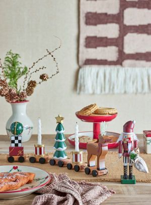 Weihnachtszug-Deko in bunt