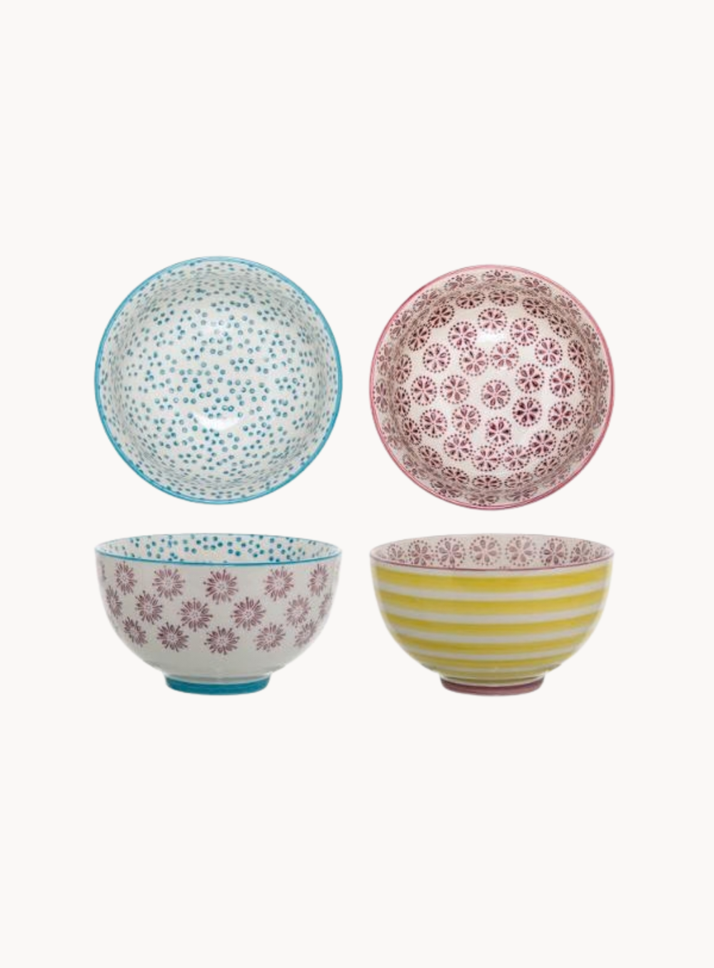 Colorful stoneware bowl