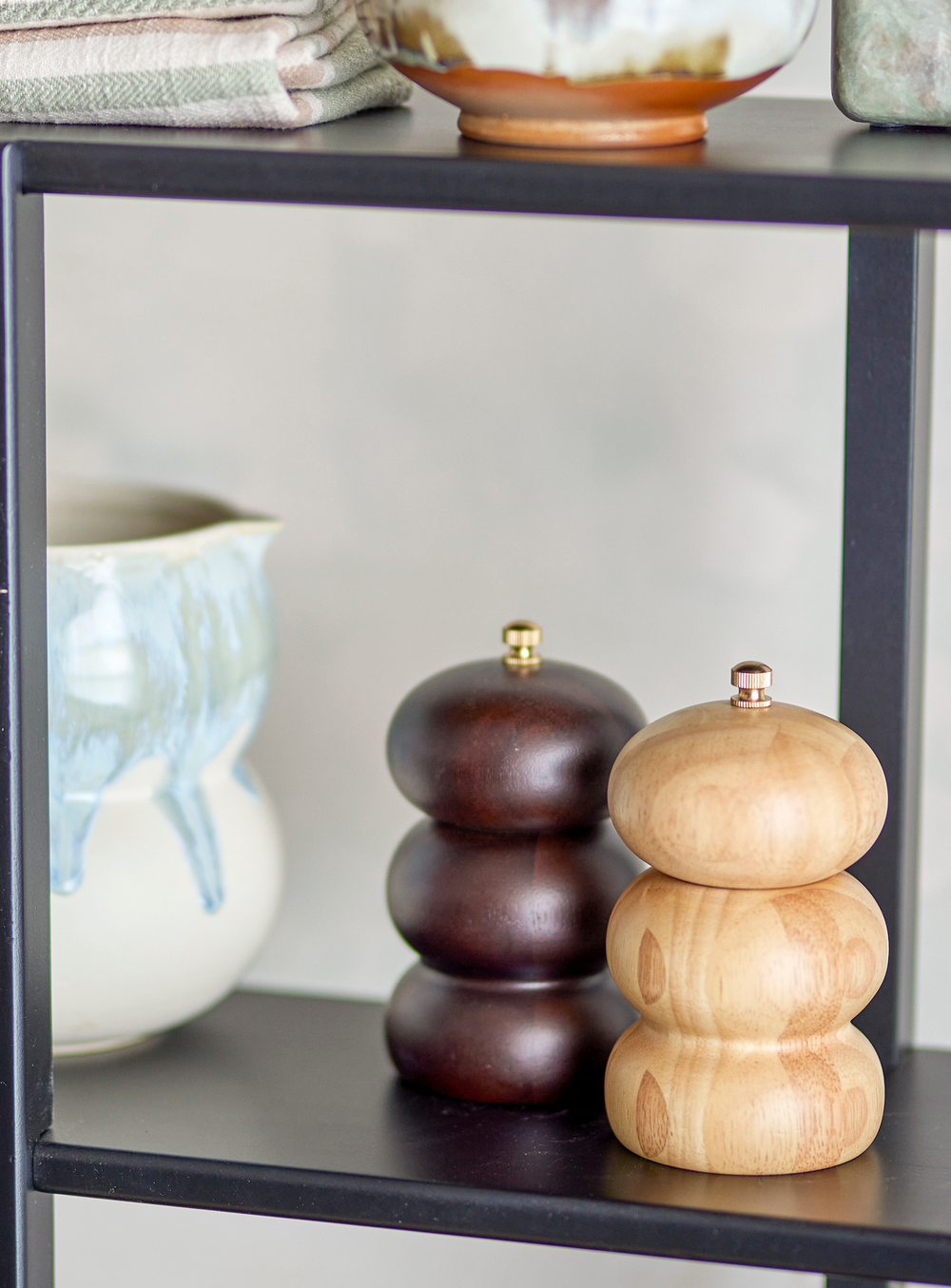 Salz- und Pfeffermühlen aus Gummibaumholz (2er-Set)