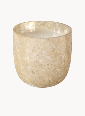 Winter White Duftkerze in Weiß im großen Crackle-Glas