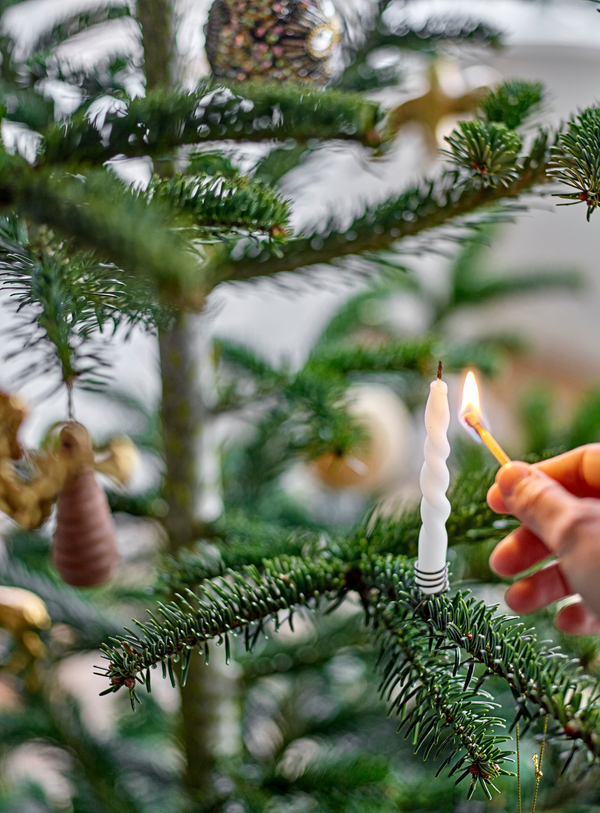 Twist Kerzen in Weiß im 12er-Set