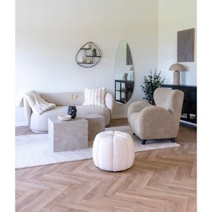 Prague Couchtisch Set im Marmor Look in Beige