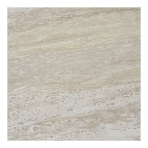 Leuven Beistelltisch in Travertinoptik mit Schwarzen Beinen