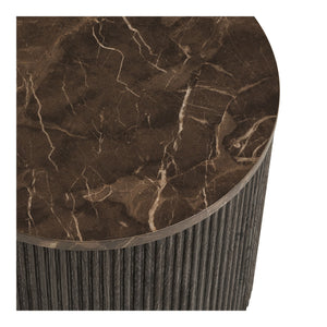 Rota Beistelltisch im Marmor Look in Dunkelbraun