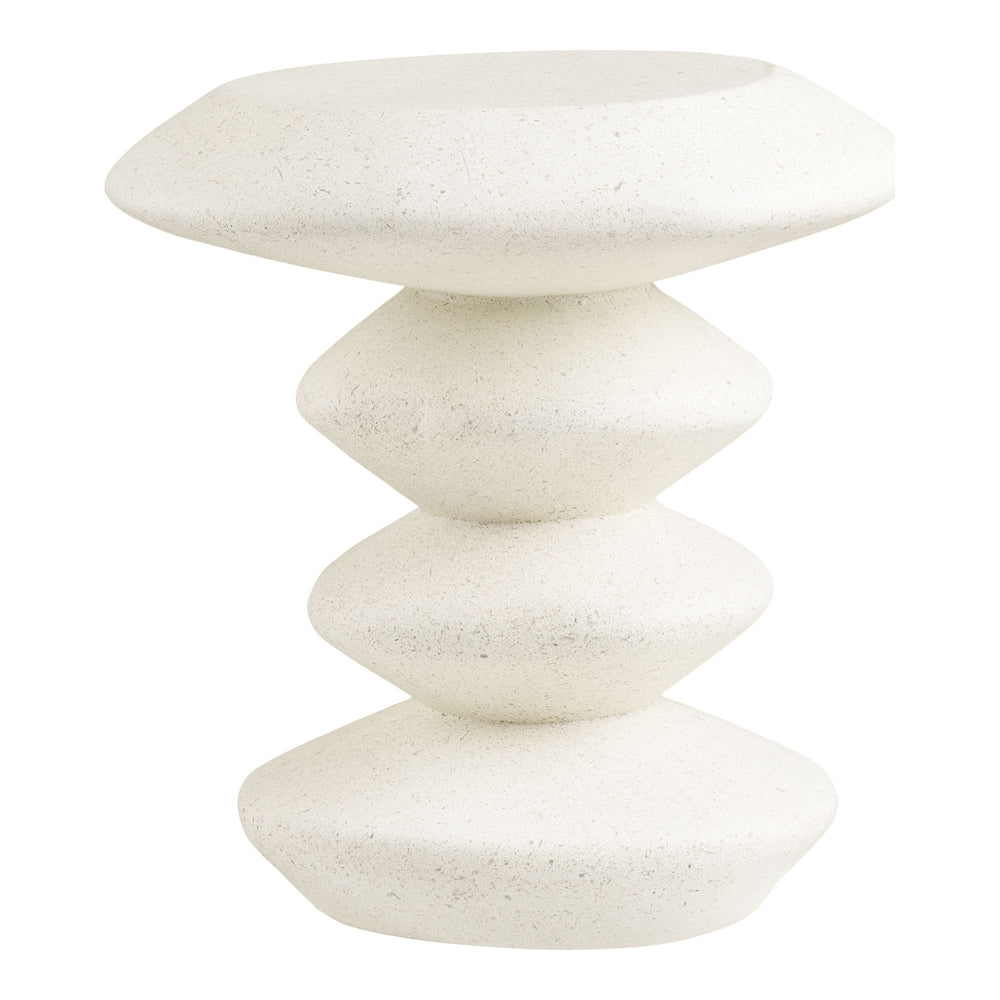 Blackburn Beistelltisch aus Fiberclay in Weiß