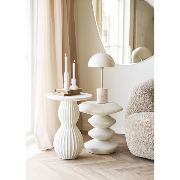 Newtown Beistelltisch aus Fiberclay in Weiß