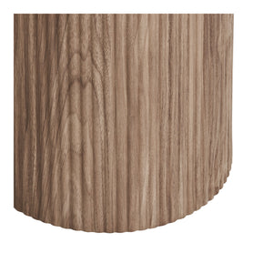 Athens Beistelltisch mit Keramik Tischplatte in Weiß und Dunkelbraun