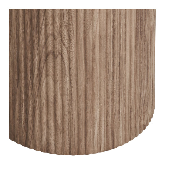 Athens Beistelltisch mit Keramik Tischplatte in Weiß und Dunkelbraun