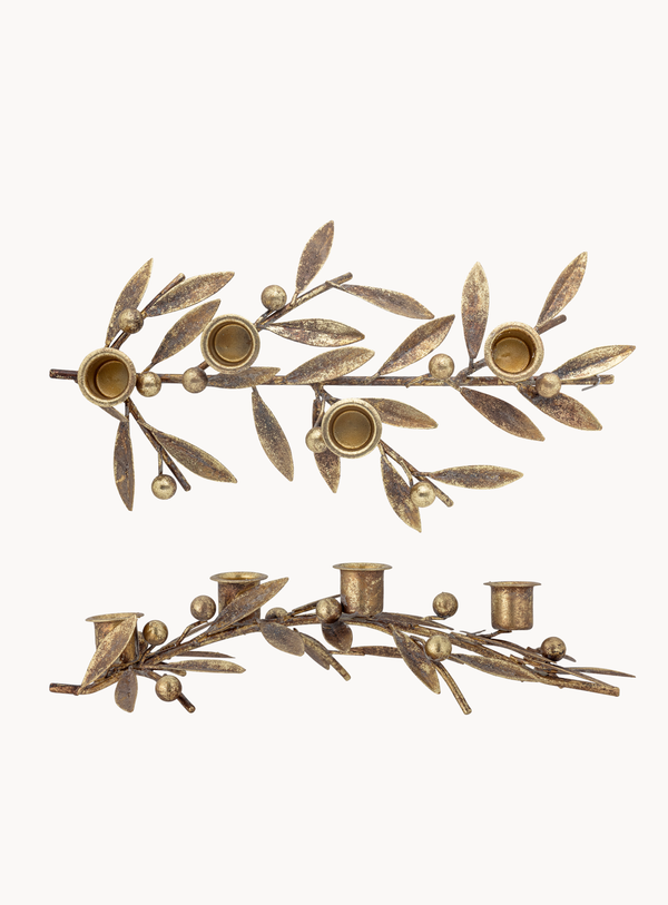 Kerzenhalter in gold aus Metall