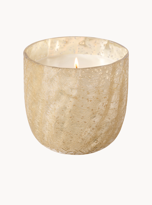 Winter White Duftkerze in Weiß im großen Crackle-Glas