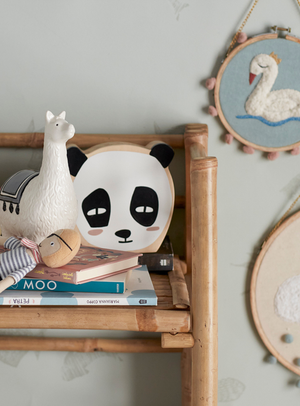 Panda-Spardose aus Buchenholz