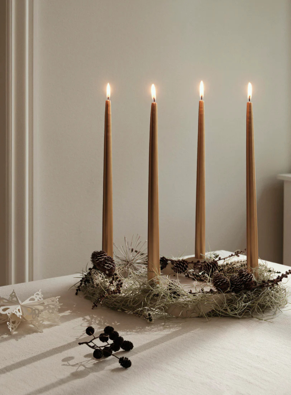 Stabkerze Smooth Glossy in Gold