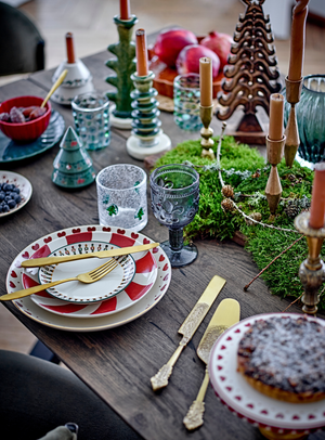 Spiralmuster Teller in natur aus Steingut