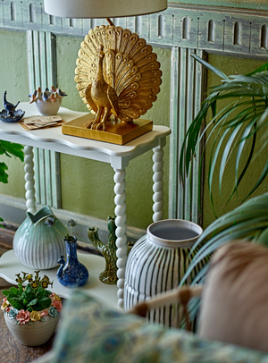 Colorful stoneware flower pot