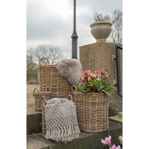 Alanya Plaid in Braun/Beige/Weiß