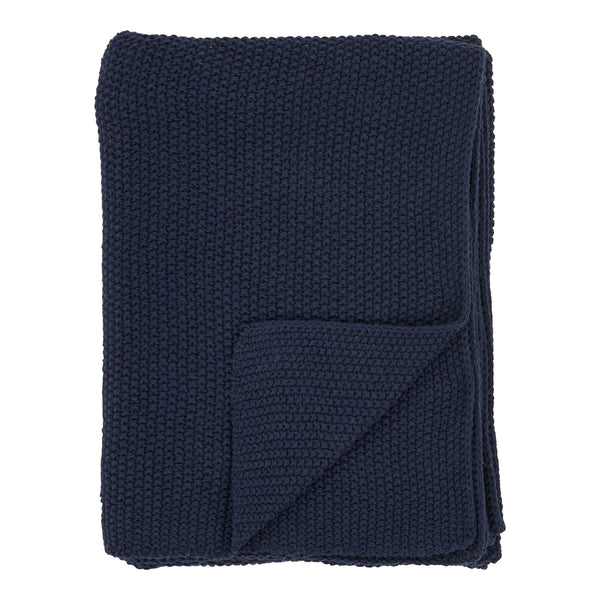 Santos Plaid aus recycelter Baumwolle in Dunkelblau