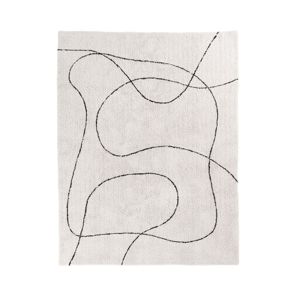 Tampa Teppich aus Baumwolle mit Print in Natur