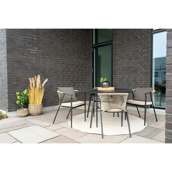 Menorca Teppich aus recyceltem Kunststoff in Sand