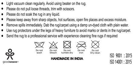 Mandi Teppich handgewebt in Natur