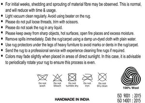 Surat Teppich handgetuftet in Hellbraun und Elfenbein