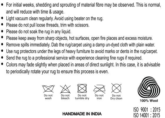 Surat Teppich handgetuftet in Hellbraun und Elfenbein