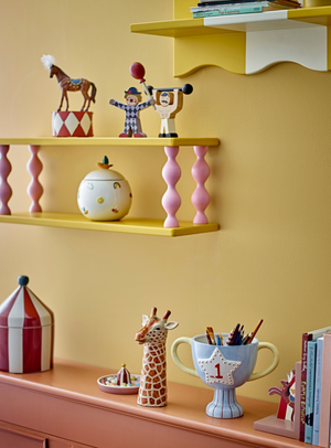 Bunte Zirkuspferd-Figur aus Polyresin