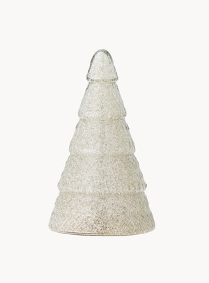 Deko-Weihnachtsbaum in weiß aus recyceltem Glas