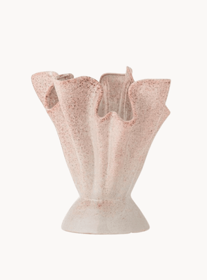 Vase in Rosa aus Steingut